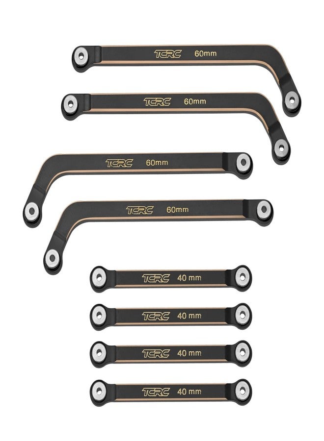 TCRC 8PCS Brass High Clearance Chassis Suspension Links Rod Linkage Set for Axial AX24 XC-11/24 RC Crawler Car Upgrade Parts,Black Coating - Image 2